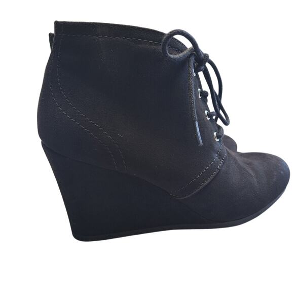 Arizona Lexie Ankle Boots WOMENS SIZE 6M black lace up wedge heel dark academia - Picture 5 of 12